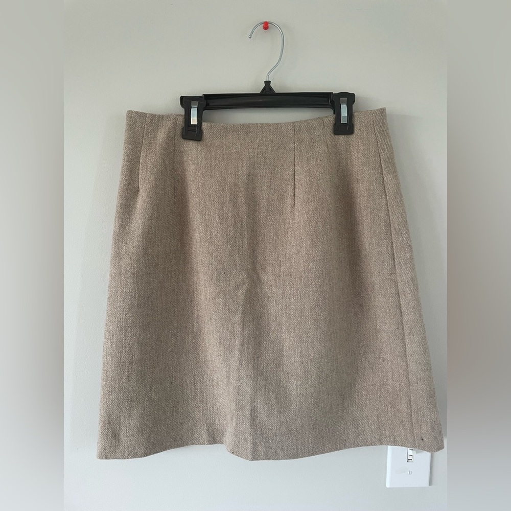 J.G. Hook Beige Wool Skirt